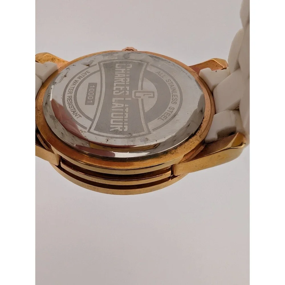 Charles Latour Chronograph Watch Women 39mm Case 6.5